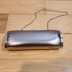 Style & Co Small Metal Silver Chain Clutch Bag